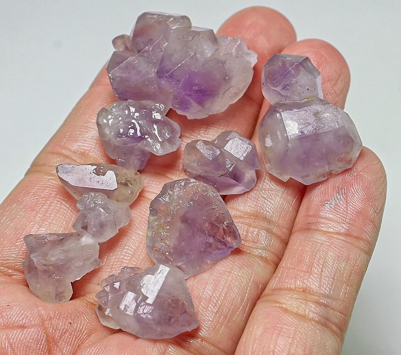 105Ct Purple Amethyst Flower Crystal Cluster Facet Rough Specimen YAF851