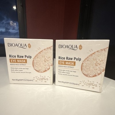 BIOAQUA Rice Raw Pulp Eye Mask Rice Extract 80g 60PCS Dark Circles Nourishing
