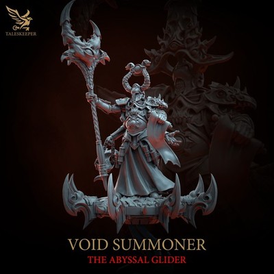 Void Summoner on Abyssal Glider - Resin Sorcerer Grimdark Tainted Sorcerer Mini 