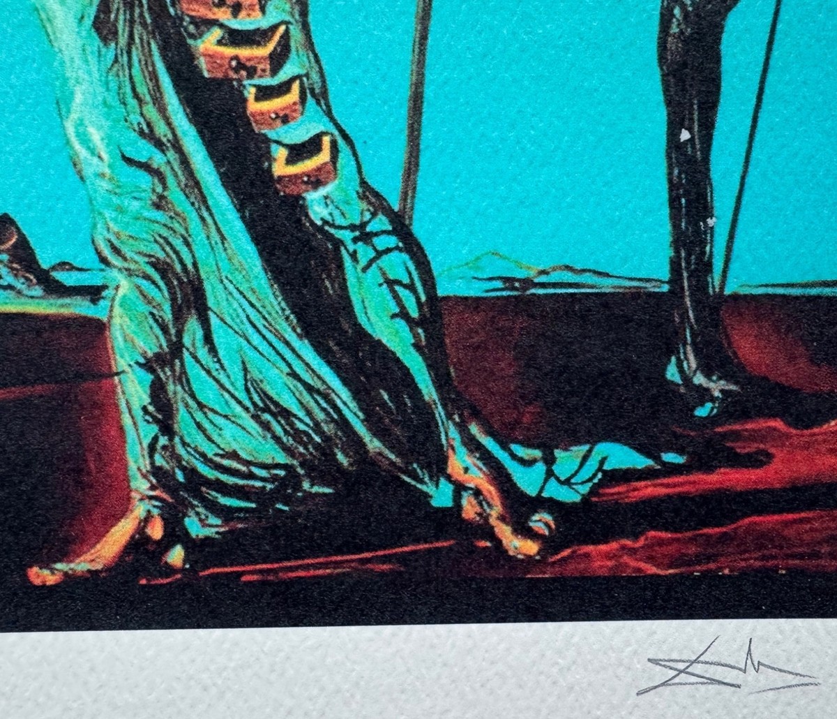 Salvador Dali BURNING GIRAFFE Facsimile Signed Limited Edition