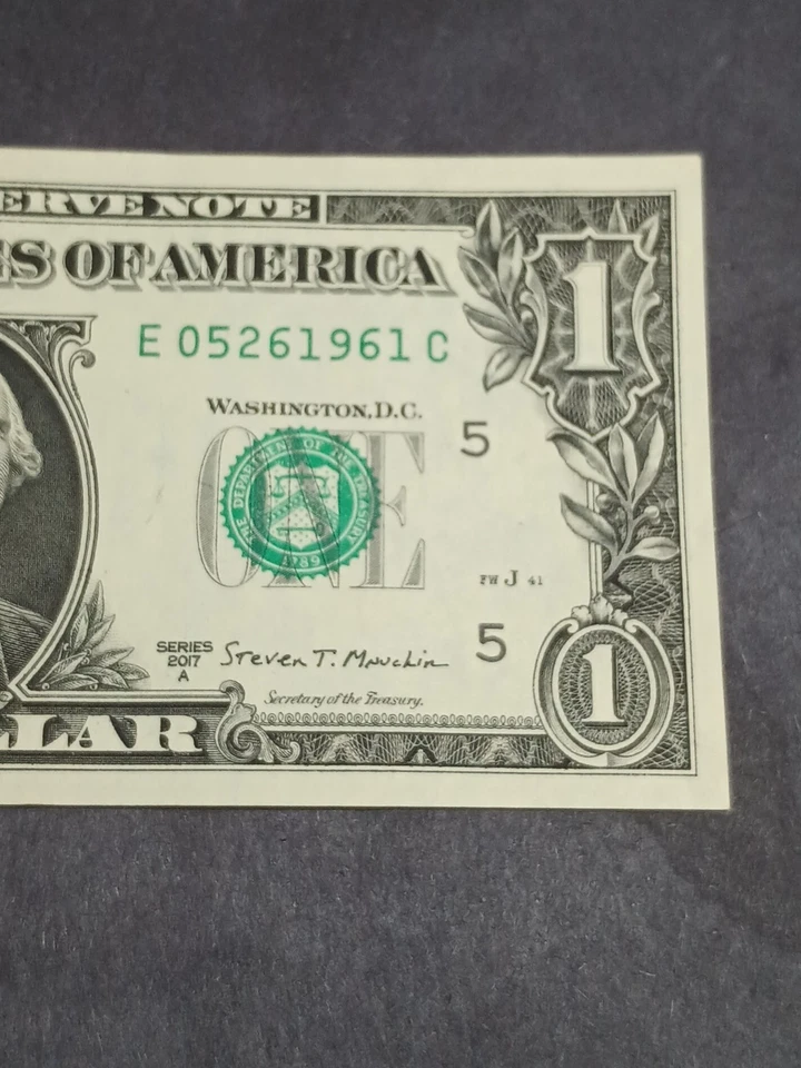 🎉2017A $1 E RICHMOND BEP TRUE BIRTHDAY NOTE MAY 26 1961 (E05261961C)🎇 - Image 4 of 4