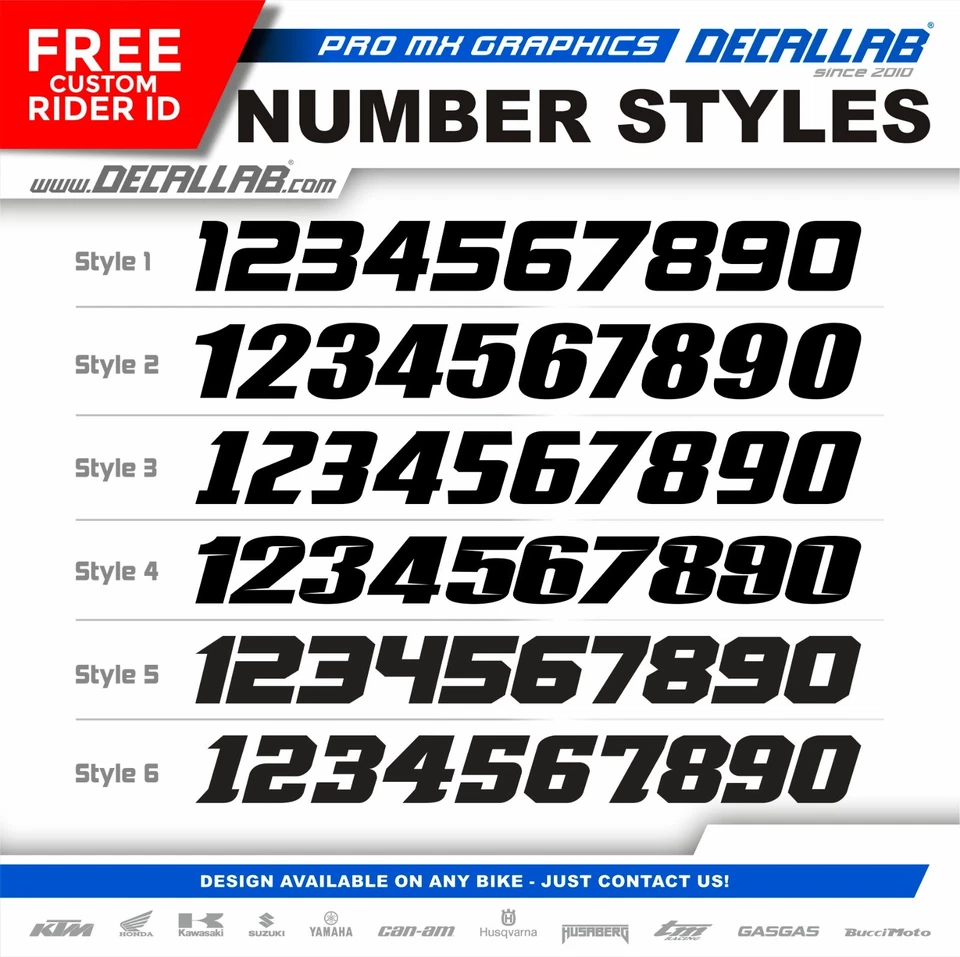 Sherco  SEF 300 2021 Super durable MX Graphics Decals Stickers Decallab - Image 2 of 4