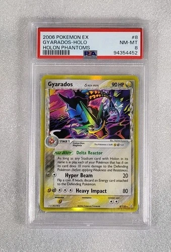 Gyarados 8/110 PSA 8 NM-MT Holo EX Holon Phantoms Pokemon