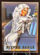 Silver Sable 2024 SkyBox Marvel Masterpieces 92 Platinum #81 Spider-Man