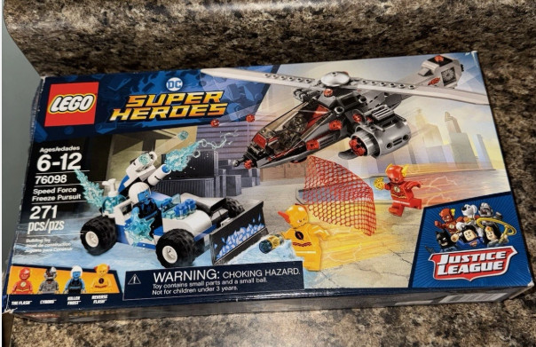 Lego Speed Force Freeze Pursuit 76098 100% Complete Set Reverse Flash Dc Comics