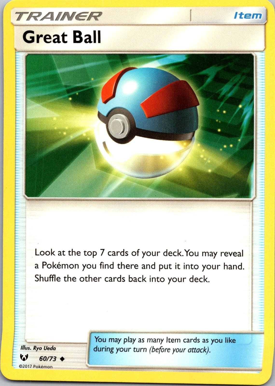 GREAT BALL 60/73 SHINING LEGENDS POKEMON NM