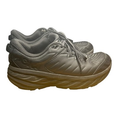Hoka One One Bondi SR Leather Black Shoes Sneakers Mens Size 10.5 Slip Resistant
