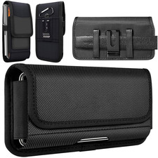 Nylon Pouch for iPhone 17E Air 16E 16 15 14 13 12 Pro Max Case Belt Clip Holster