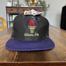 Vintage 90  s Atlanta 1996 Olympics Team USA Black Snapback Hat