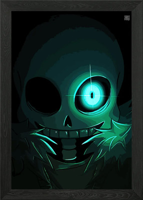 Undertale scary eyes Framed Wall Art Poster Canvas Print Picture