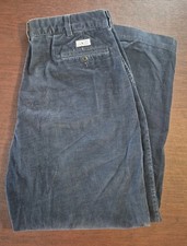 Vintage Polo Ralph Lauren Pants Mens 36x30 Blue Corduroy Trousers Cords READ