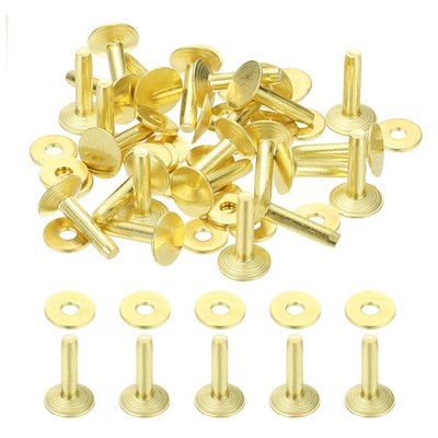 10x3,3x14mm Nieten für Kleidung,100 Sets Spikes Ledernieten,Messing
