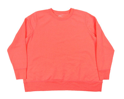 JMS Just My Size korallenrosa Pullover Fleece Sweatshirt Damen 2X (18W/20W)