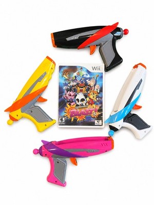 Nintendo Wii Wicked monster Blast 4 Guns + CIB game