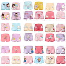 Kids Baby Girl Cartoon Print Boxer Shorts Panties Briefs Knickers Underwear 4Pcs