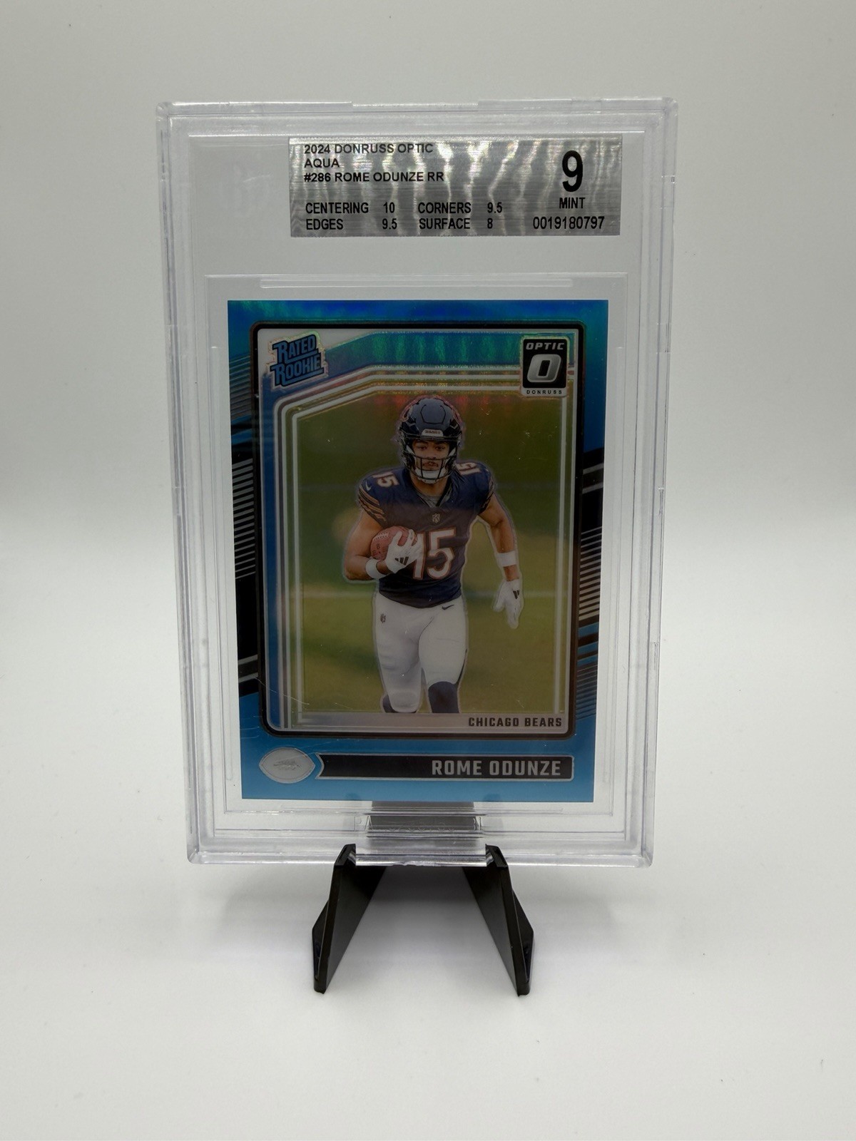 Panini Donruss Optic 2024 Rome Odunze Rated Rookie #286 Aqua /299 BGS 9