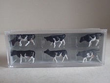 Preiser Kühe schwarz-weiss gefleckt Bauernhof Tier 79228 Spur N 1:160 OVP 6Fig