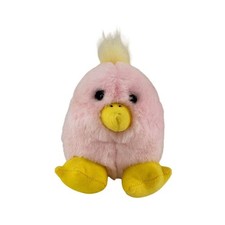 Vintage Swibco Puffkins Pink Chick Plush 1994 Polyester Collectible Toy Easter