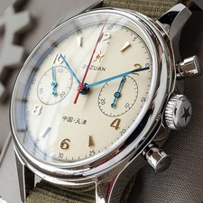 (SAPPHIRE Crystal) NEW 38mm Seagull 1963 Pilot Chronograph ST1901 Mechanical 