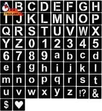 YEAJON 1 Inch Letter Stencils Symbol Numbers Craft Stencils, 66 Pcs Reusable Pla