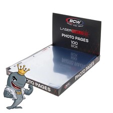 BCW LaserWeld 1-Pocket Photo 8X10 Pages 100ct Box FREE SHIP