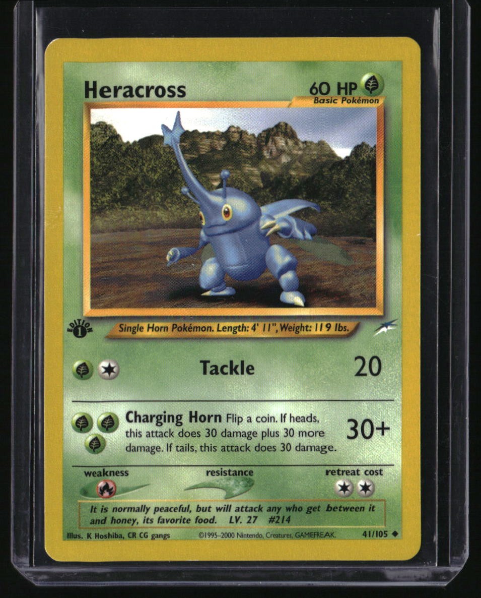 Pokemon Neo Destiny Heracross 1st Edition LP 41/105