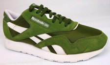 NEW Reebok Classic Nylon Men  s Casual Sneakers Size 9.0 M Green Walking Shoes