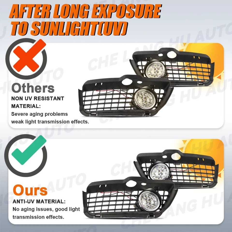 Juego de pares de luces antiniebla LED + parachoques delantero para Volkswagen Golf 3 1993-1997 Foto 4 de 4