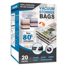 20 Pack Vacuum Storage Bags Space Saver Bags for Comforters and Blankets Sealer
