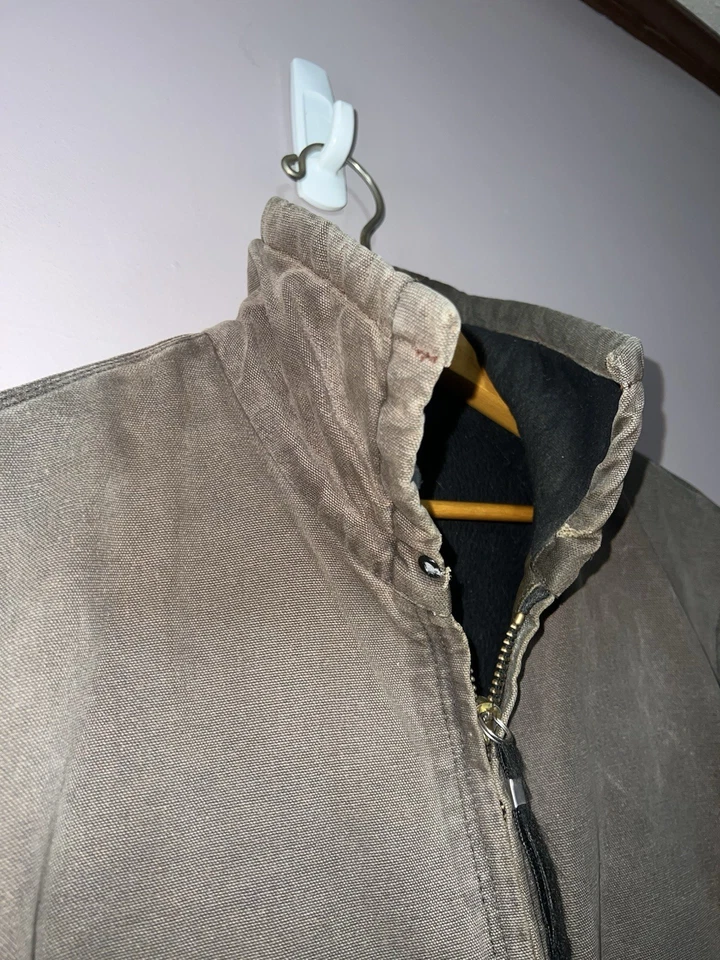 CHAQUETA FORRADA POLAR PERSONALIZADA PICADA CARHARTT RARA VINTAGE ropa de trabajo Foto 3 de 4