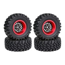 4 PIEZAS Neumáticos 1/18 Ruedas de Fibra de Carbono Bicicleta de Escalada para TRX4M/SCX24/FMS24