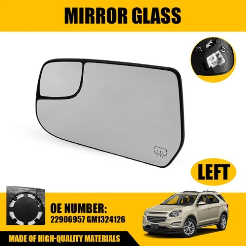 Driver Side Heated Mirror Glass For 2010-2017 Chevrolet Equinox & GMC Terrain