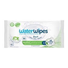 WaterWipes Sensitive Hydrating Boost Wipes, 3-In-1 Cleans, Cares, Hydrates, 99