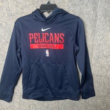 NBA Nike Dri Fit Kid Size Medium New Orleans Pelicans Basketball hooded pullover