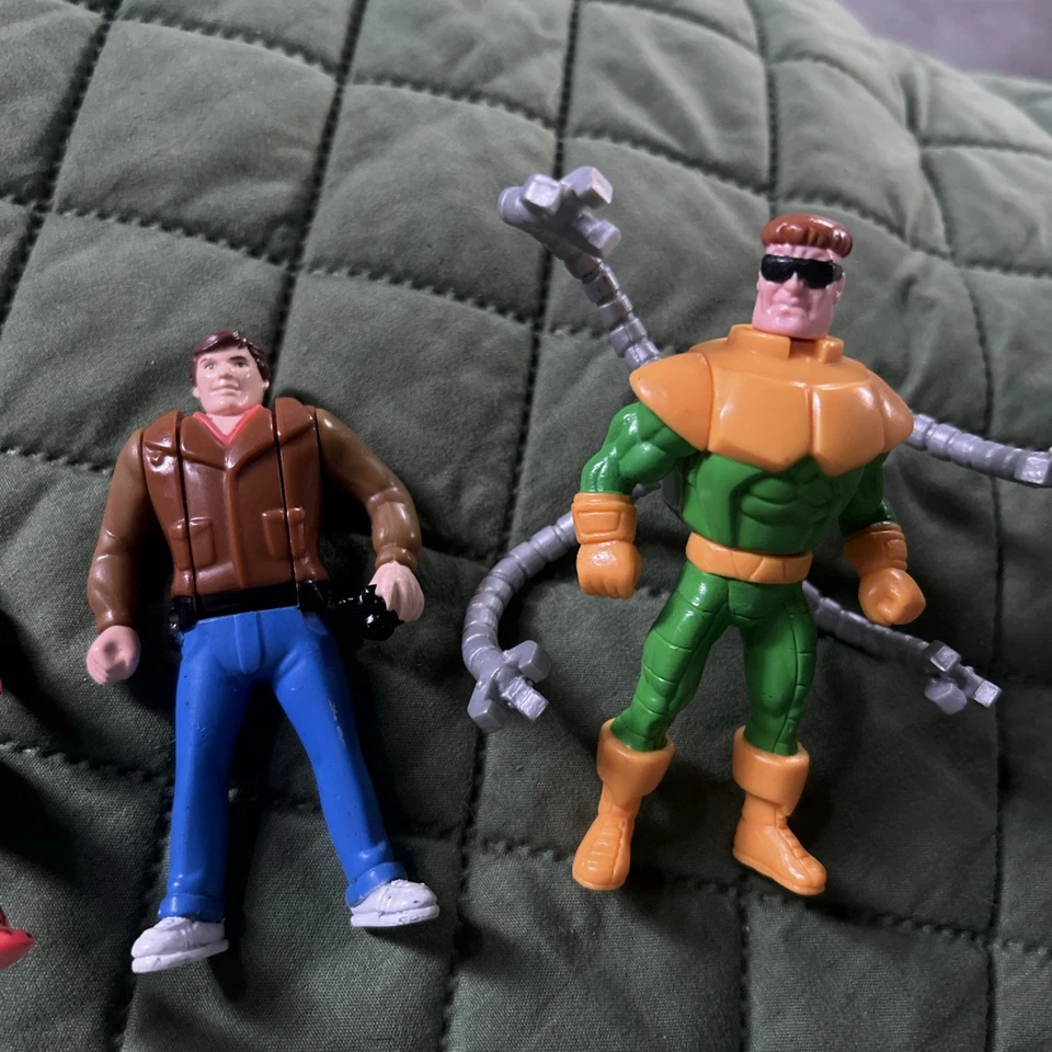 Spiderman Dr. Octopus Peter Parker Set of 3 McDonalds Happy Meal Toy Marvel 1995 - Image 3 of 4