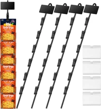 Chip Display Rack,Chip Rack Display Stand,Chip Bag Holder with 6 Clips for Retai