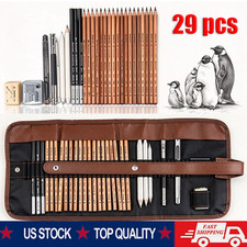 29PCS Professional Drawing Artist Kit Set Pencils And Sketch Charcoal Art Tools