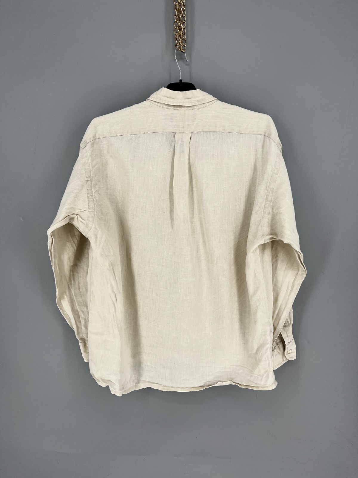 Ralph Lauren Blake 100% Linen Shirt Beige Button Down Pony Logo Men’s M thumbnail 9