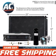 AC Kit Universal Evaporator Underdash Unit Compressor And Condenser 14 x 23