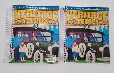 BJU Heritage Studies 5th Grade  Teachers Set: Text & Activity Manual Key 4th Ed.