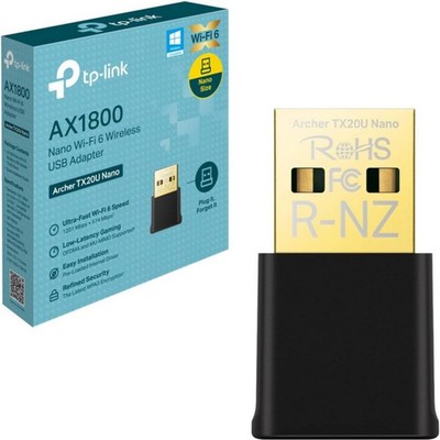TP-Link Archer AX1800 (TX20U) Nano Wi-Fi 6 Wireless USB Adapter