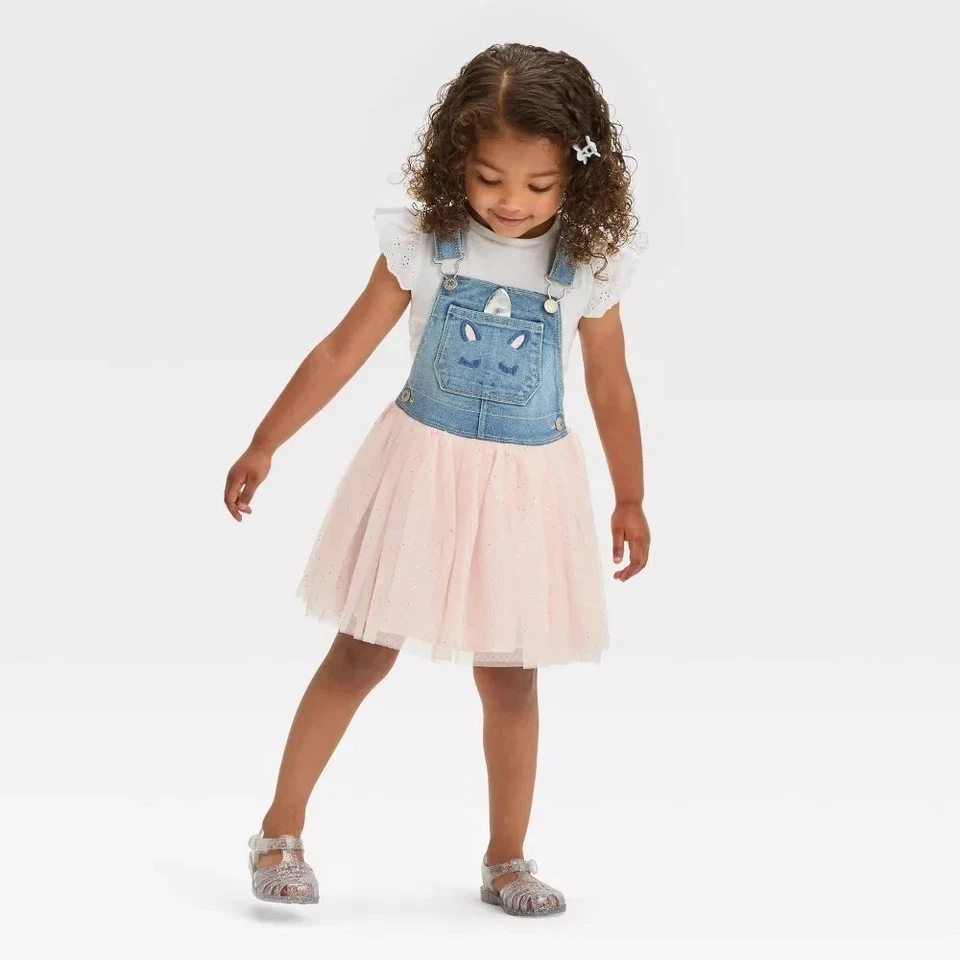 OshKosh B'gosh Toddler Girls Skirt Dress Unicorn Skirtall - Size 5T - Image 2 of 4