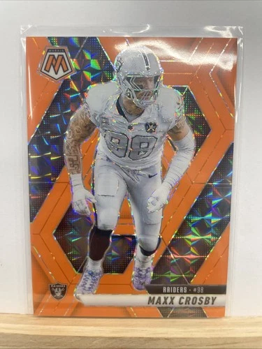 2025 Panini Mosaic Football Orange Fluorescent Maxx Crosby #249