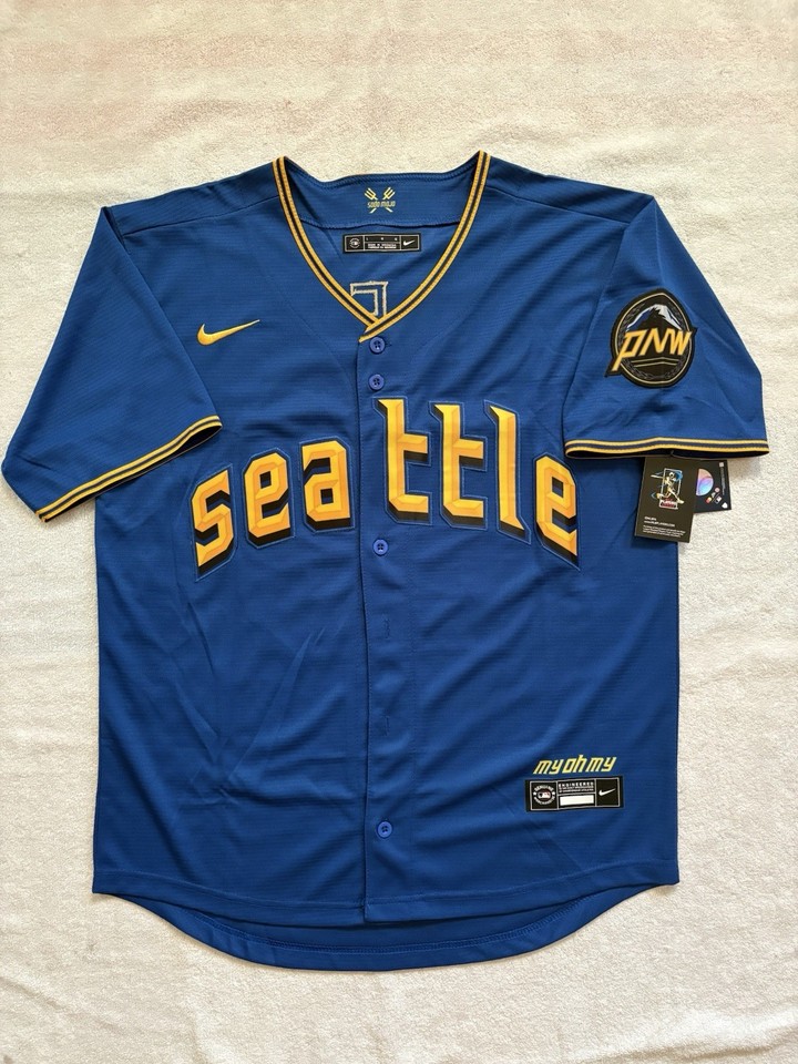 Cal Raleigh Seattle Mariners City Connect Men's Stitched Jersey Size ...
