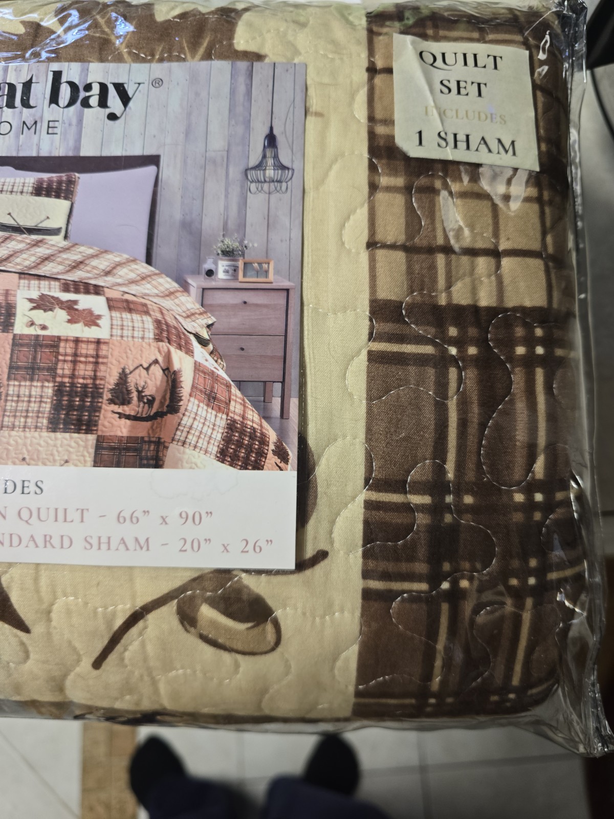 Great Bay Twin Quilt Set Redwood Collection | eBay