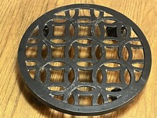 Plant Caddy 12” With Wheels Allen + Roth Cast Iron Black H2.7”