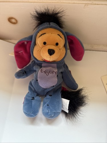 Disney Store (4) Tigger As Piglet Pooh As Eeyore Mini Bean Bag Vintage 8" & More - Picture 4 of 9