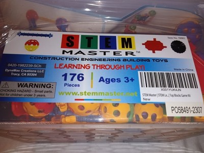 NEW SEALED STEM MASTER CONSTRUCTION ENGINEERING BUILDING TOYS TOP BLOCKS 176 PCS
