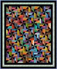 SULAWESI - 73" x 61" - Batik Pre-cut Patchwork Quilt Kit by Quilt-Addicts Single