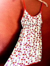 Strapped Summer Mini Dress Size S/P Adjustable Strap Polka Dot Geometric NWT